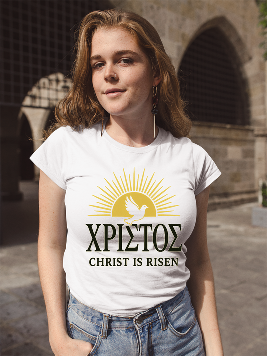 Christ Is Risen (Greek Word for Christ) Easter Resurrection T-Shirt